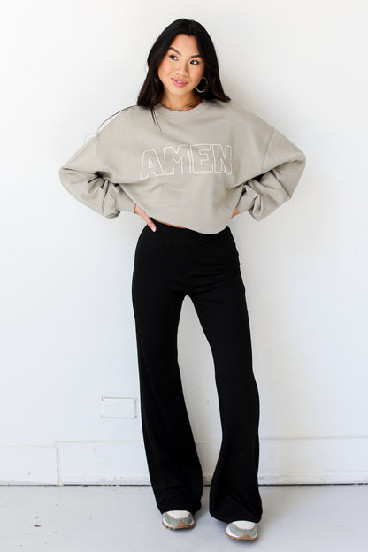 comfy basic black Flare Pants