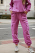 purple Fleece Cargo Jogger Sweatpants