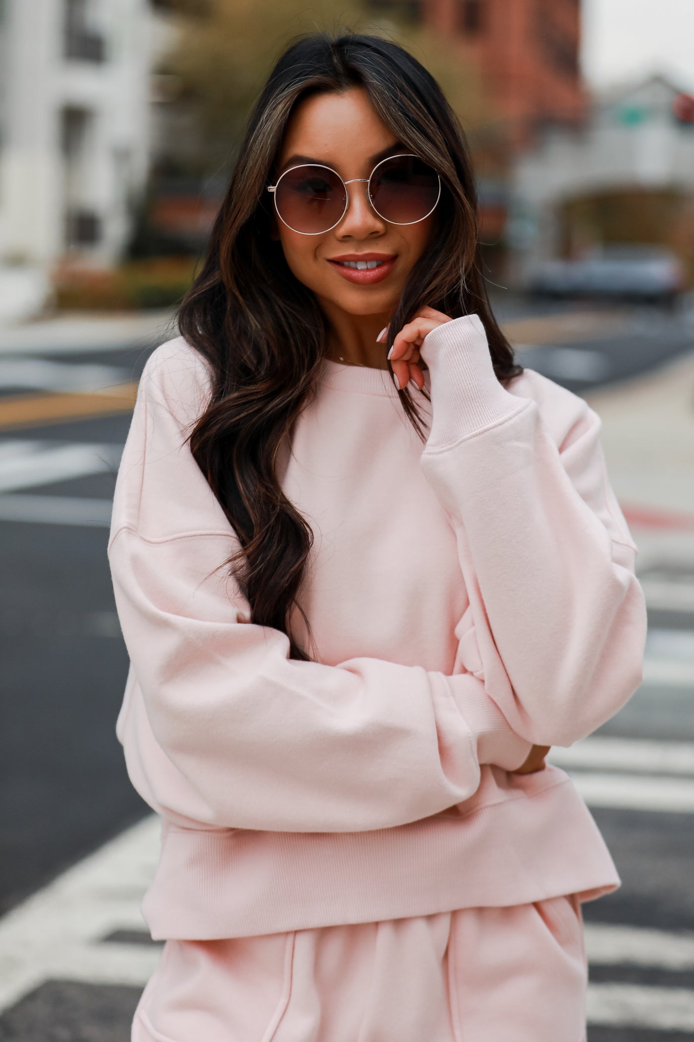 pink Fleece Pullover
