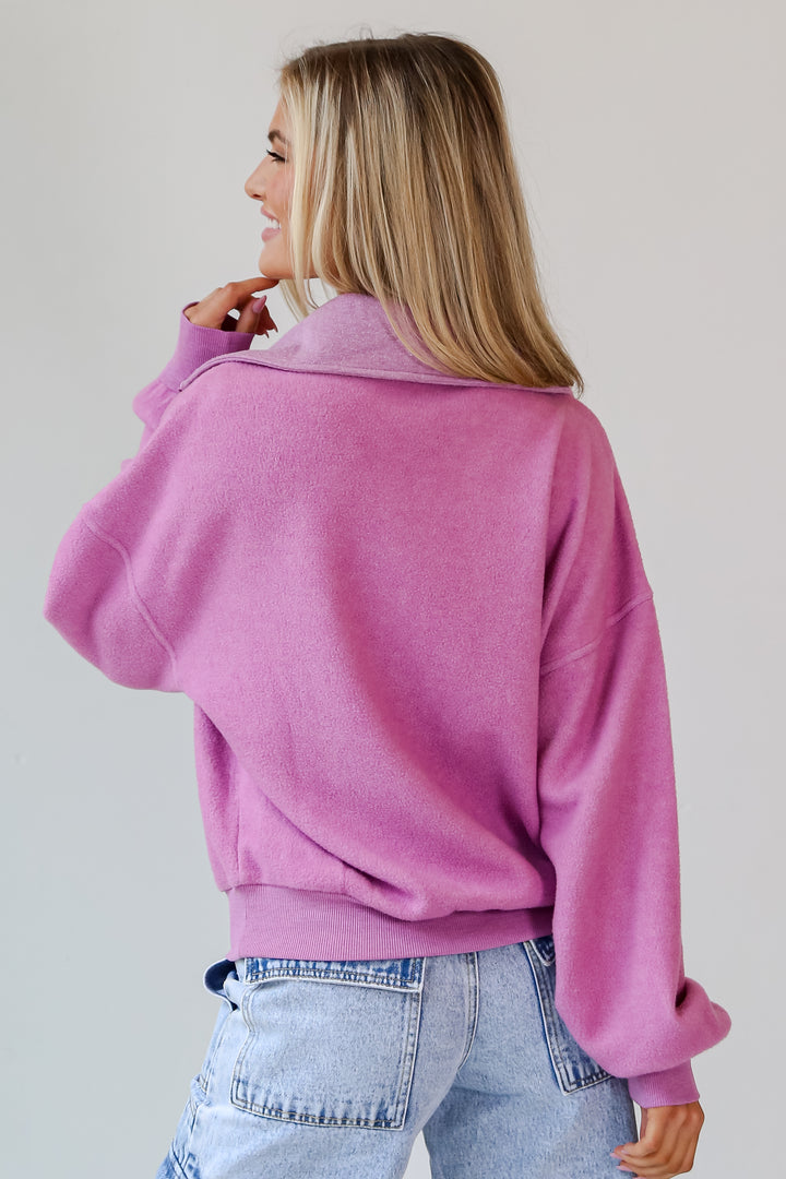 cozy Fleece Quarter Zip Pullover