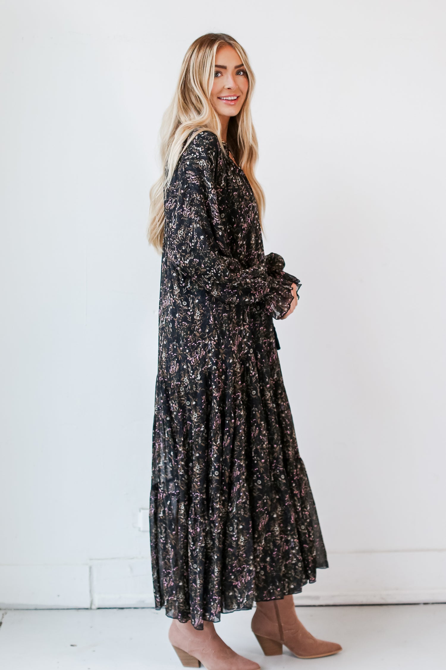 long sleeve maxi dress