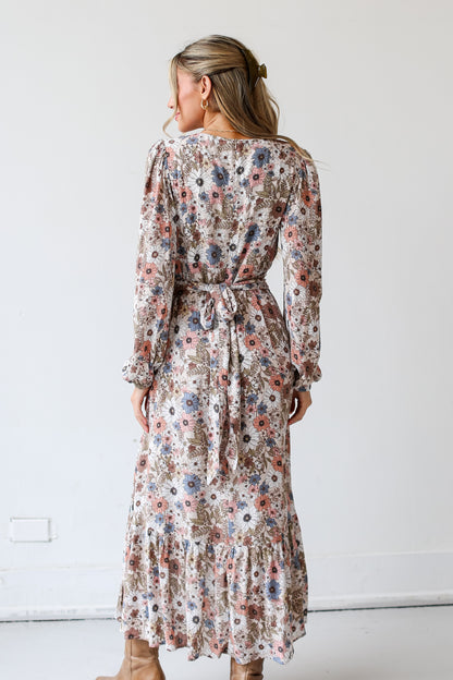 Floral Maxi Dress back   view