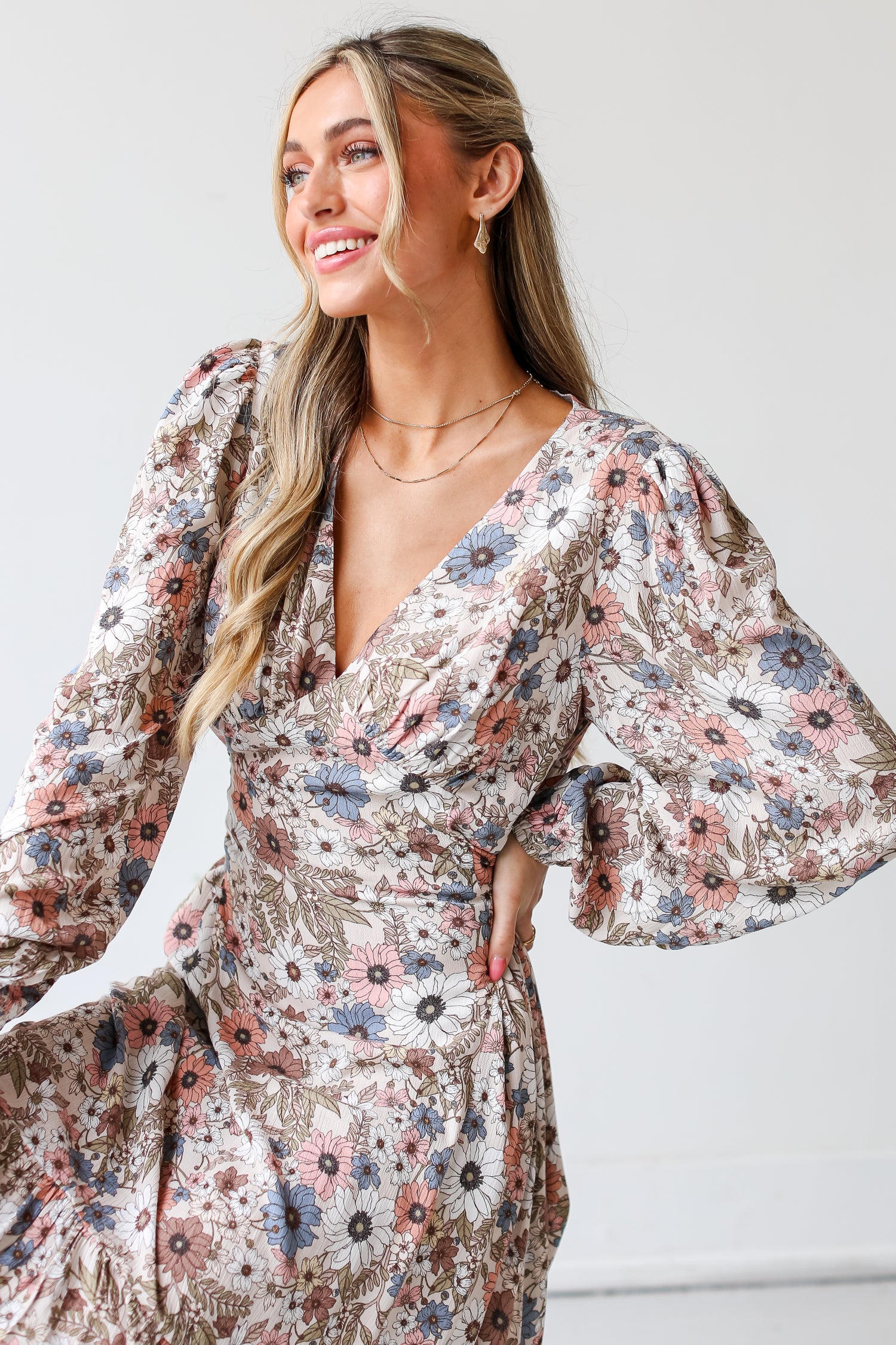 Floral Maxi Dress close up