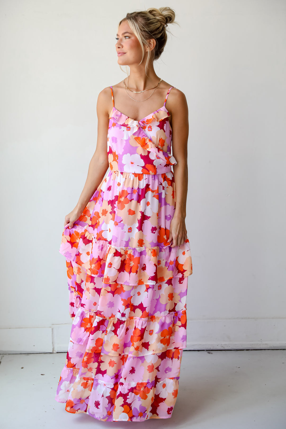 Proof Of Perfection Lavender Floral Maxi Dress