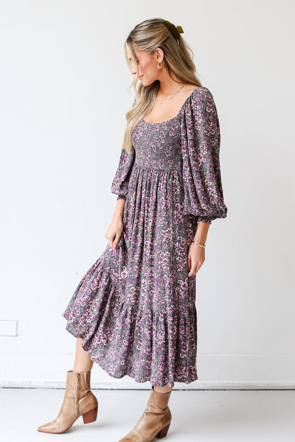 Floral Midi Dress side view