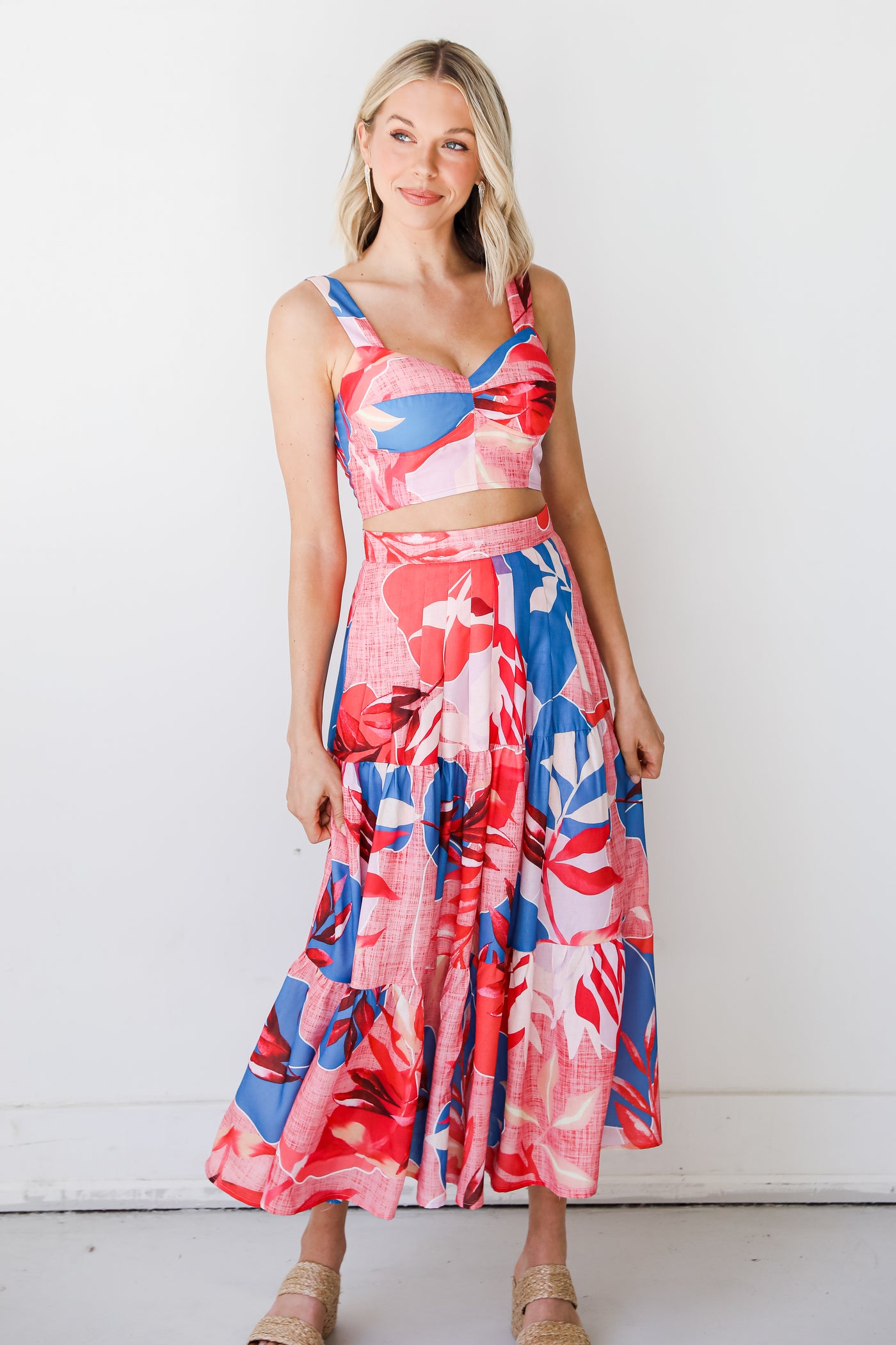Tropical Maxi Skirt front view