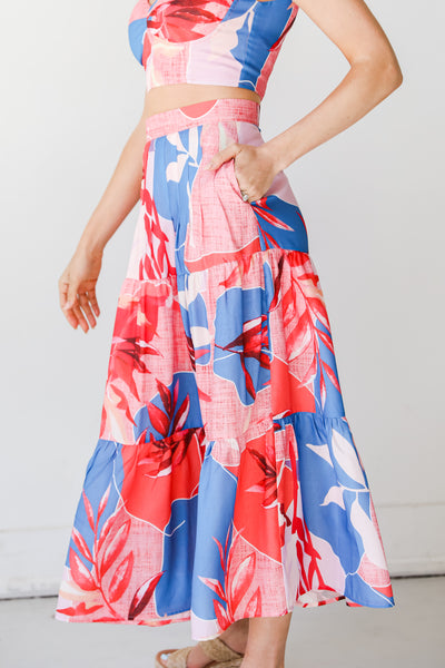 Tropical Maxi Skirt side view