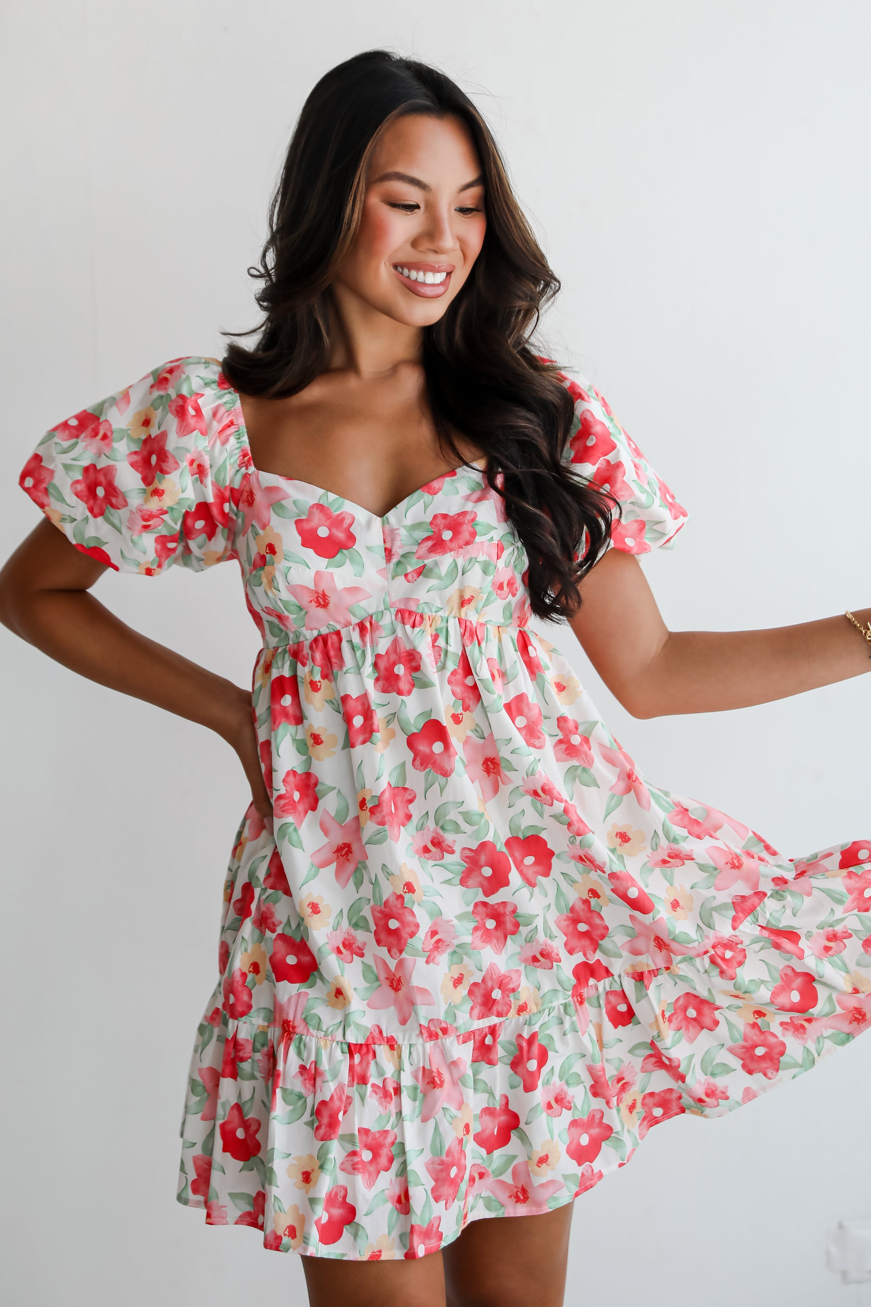 Cute White Floral Babydoll Mini Dress | Babydoll Dresses | DressUp – Dress  Up