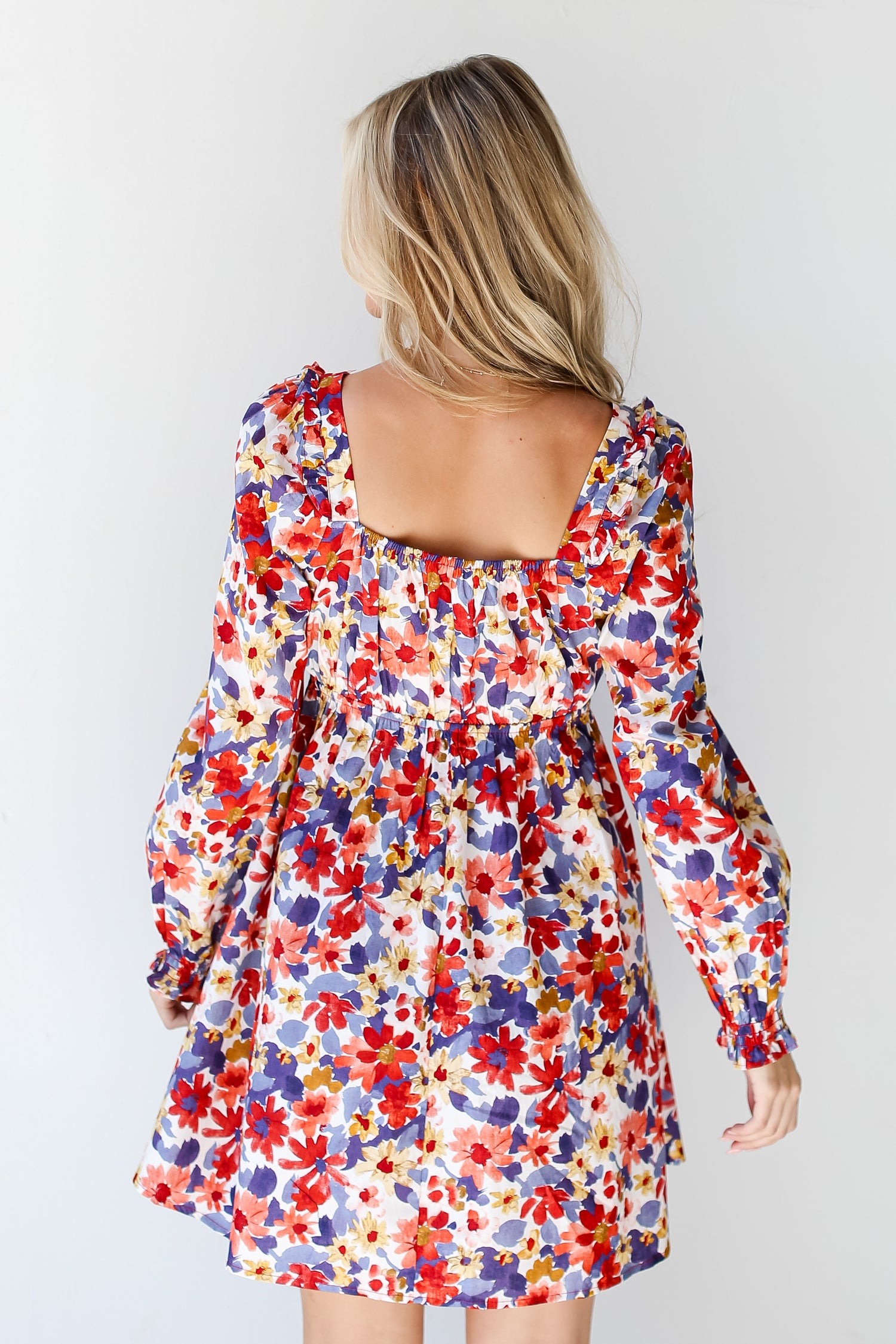 cute Floral Mini Dress for fall