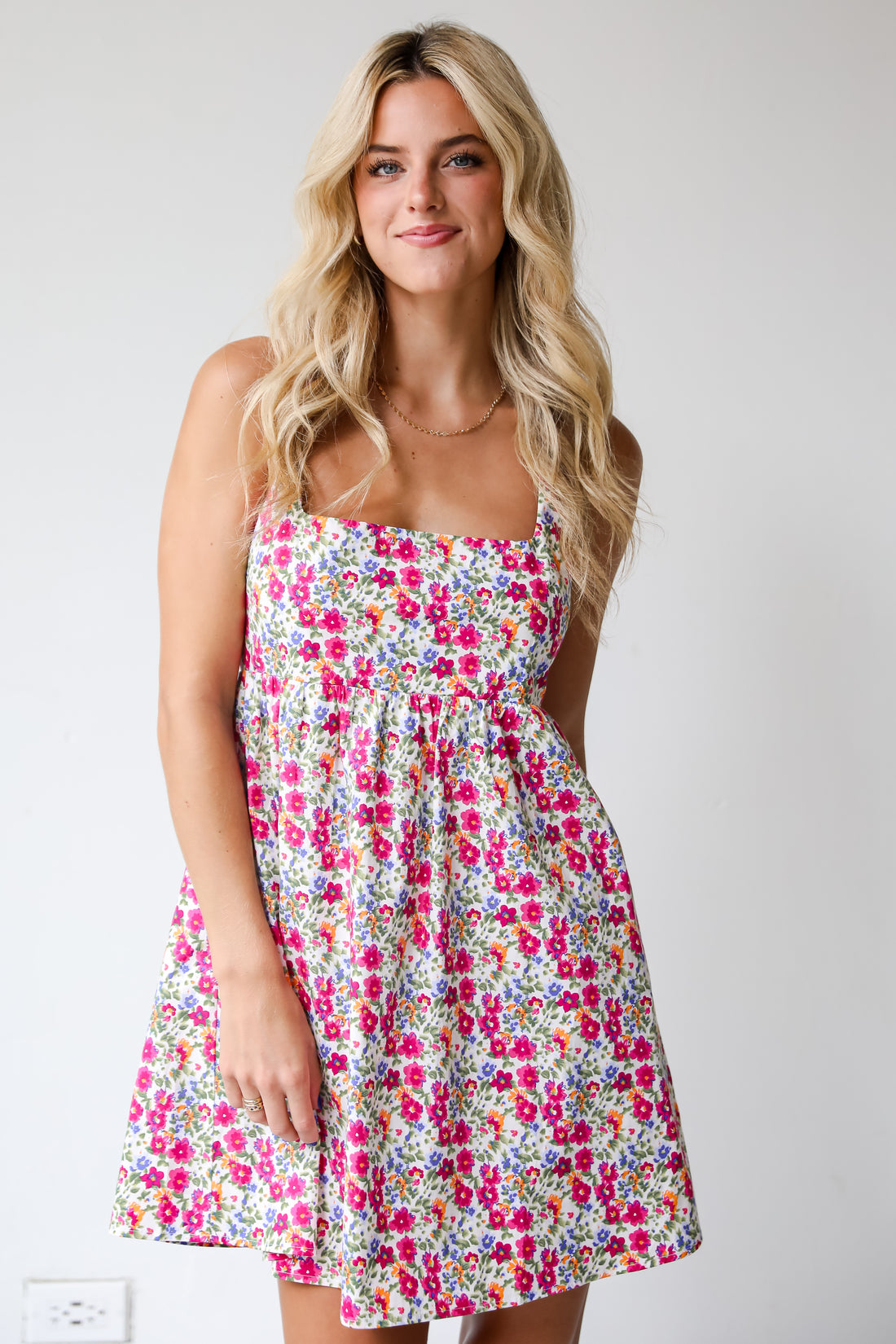 Pleasantly Darling Floral Mini Dress