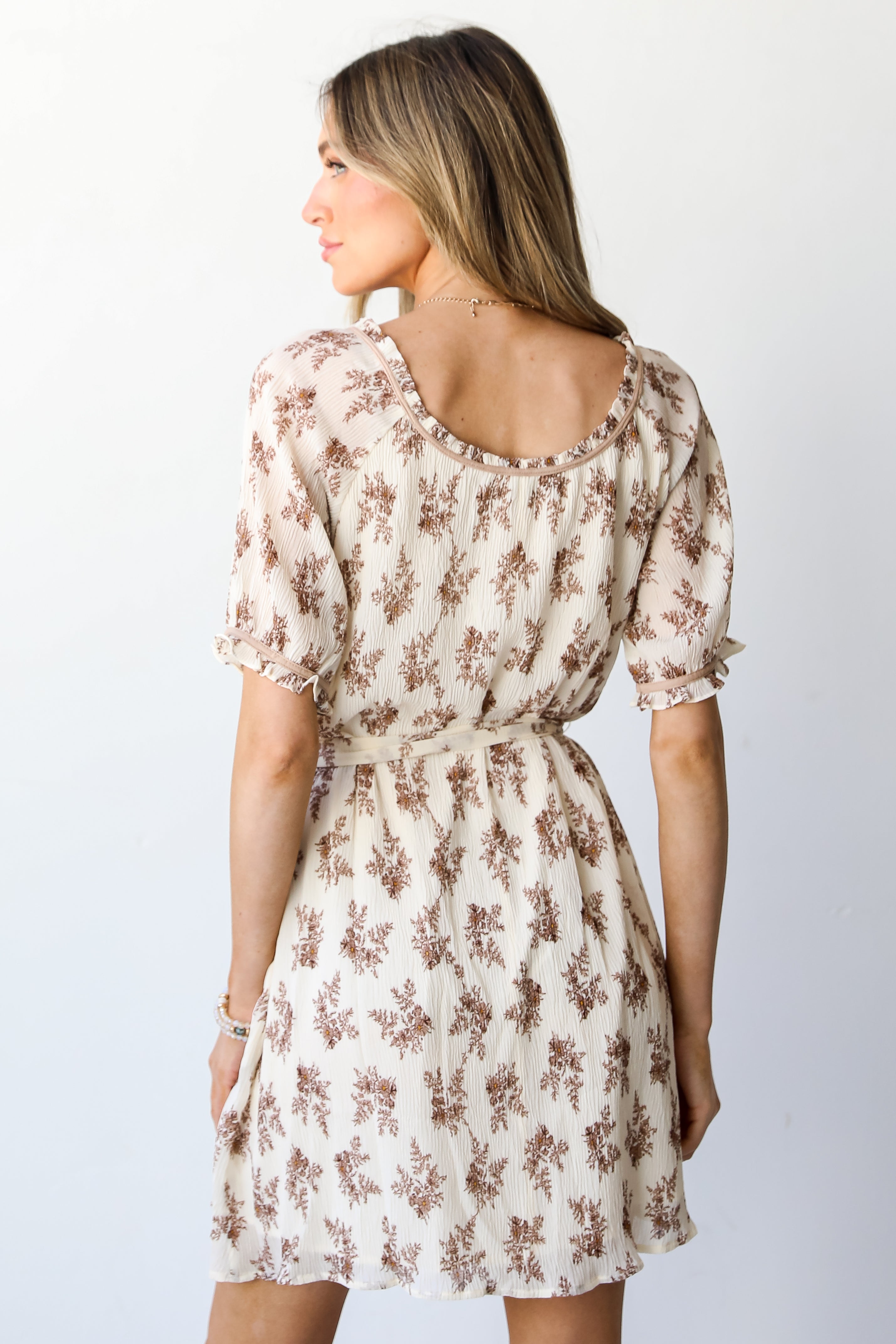 Floral Mini Dress back view