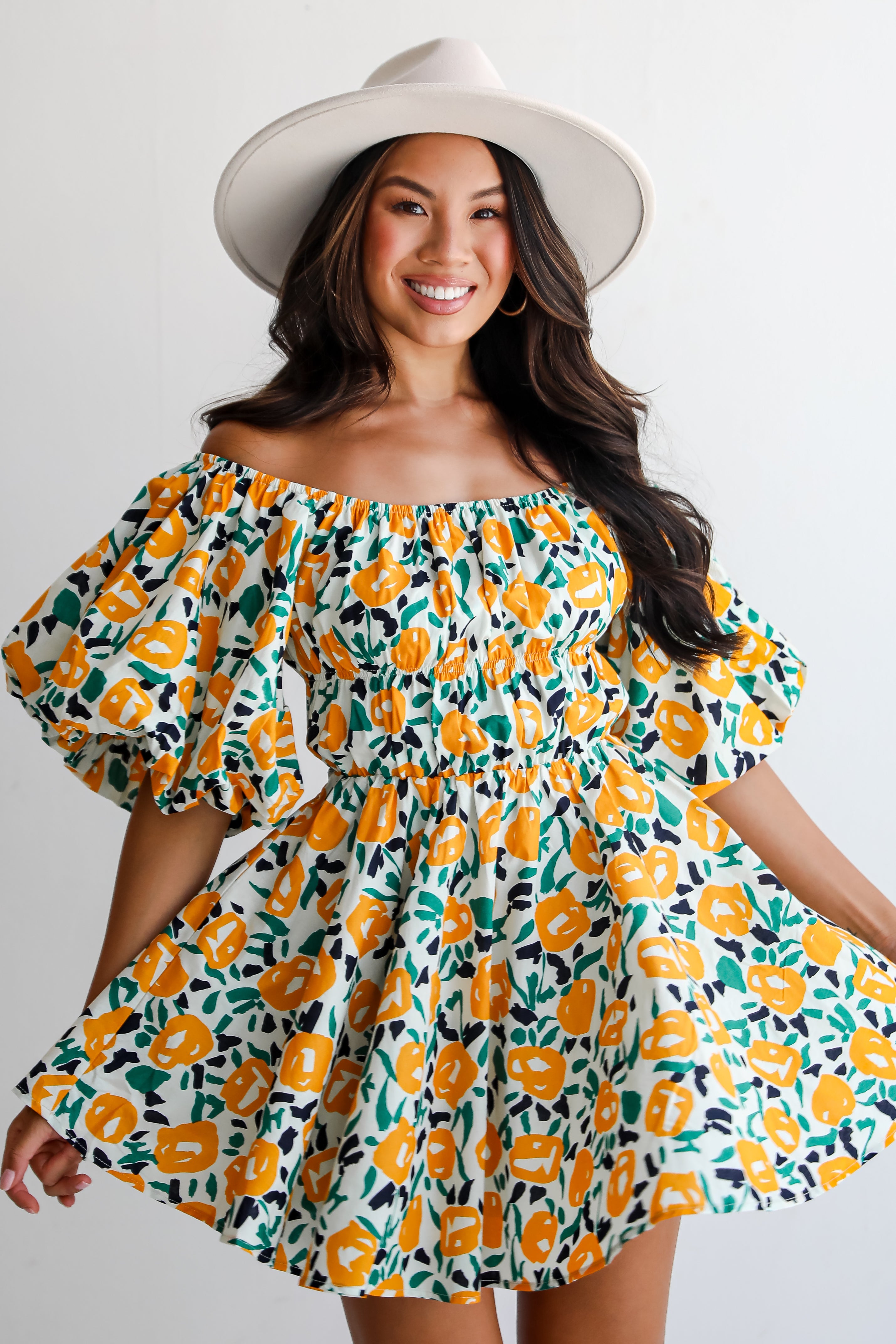 Fairytale Days Yellow Floral Mini Dress