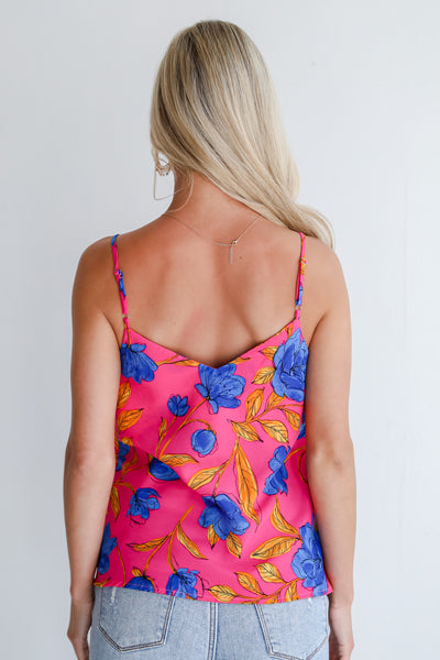 pink Floral Tank for women