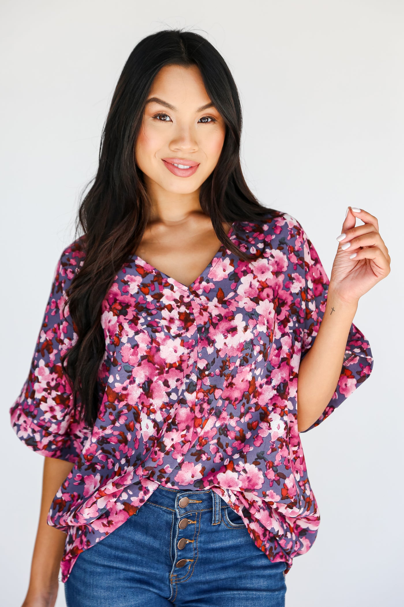 Oversized Floral Blouse for women