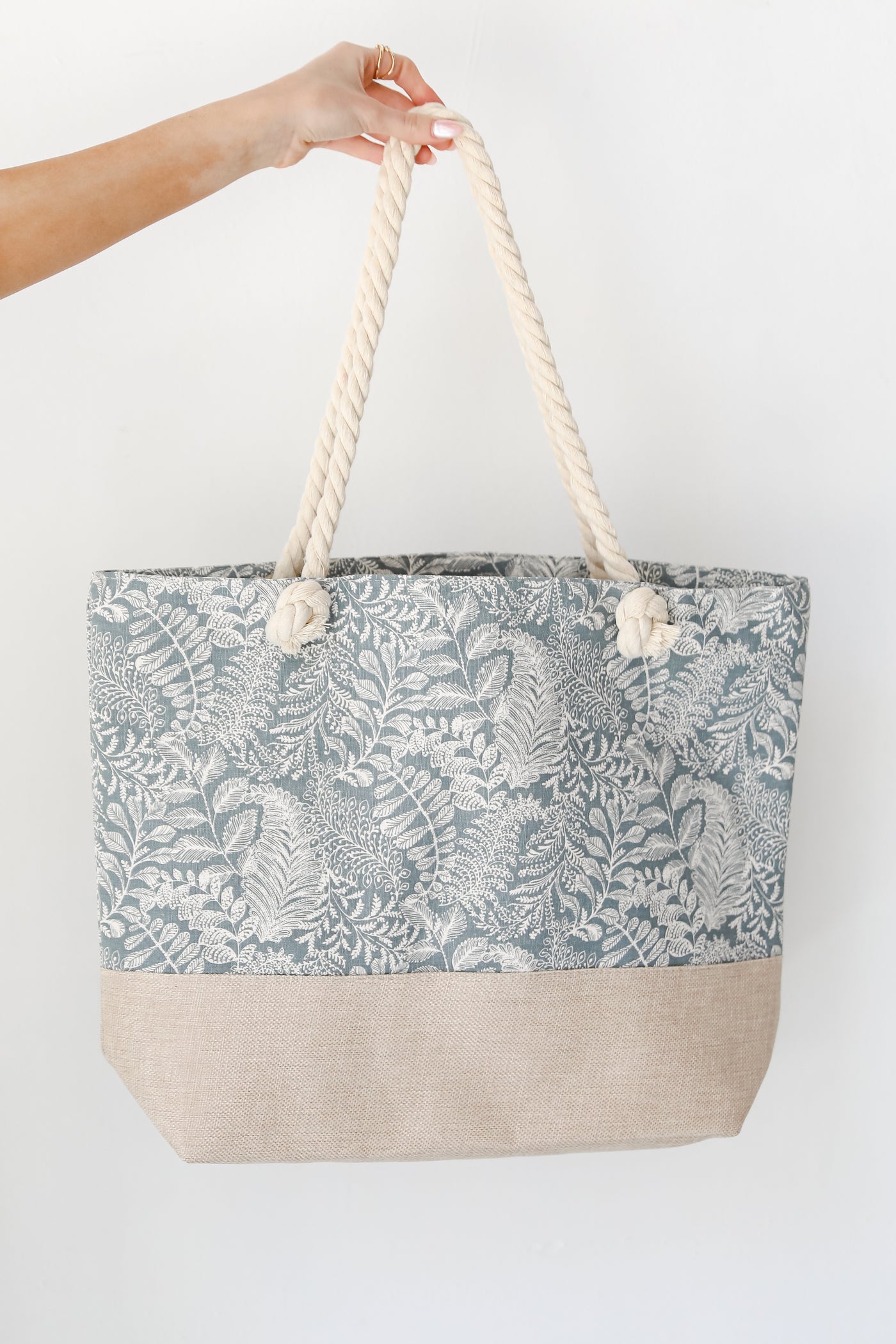 Grey Tote Bag front view
