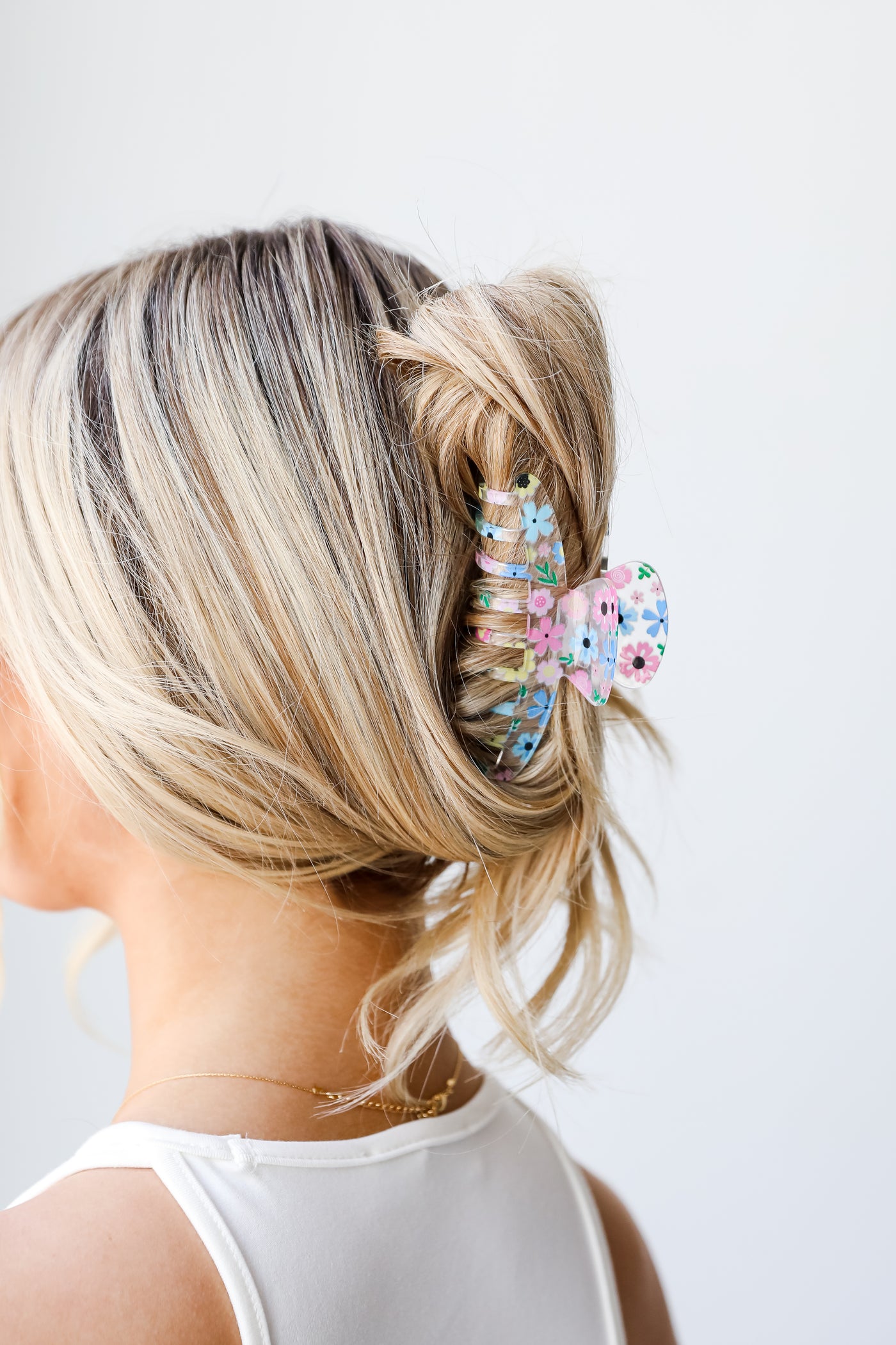 Acrylic Floral Claw Hair Clip