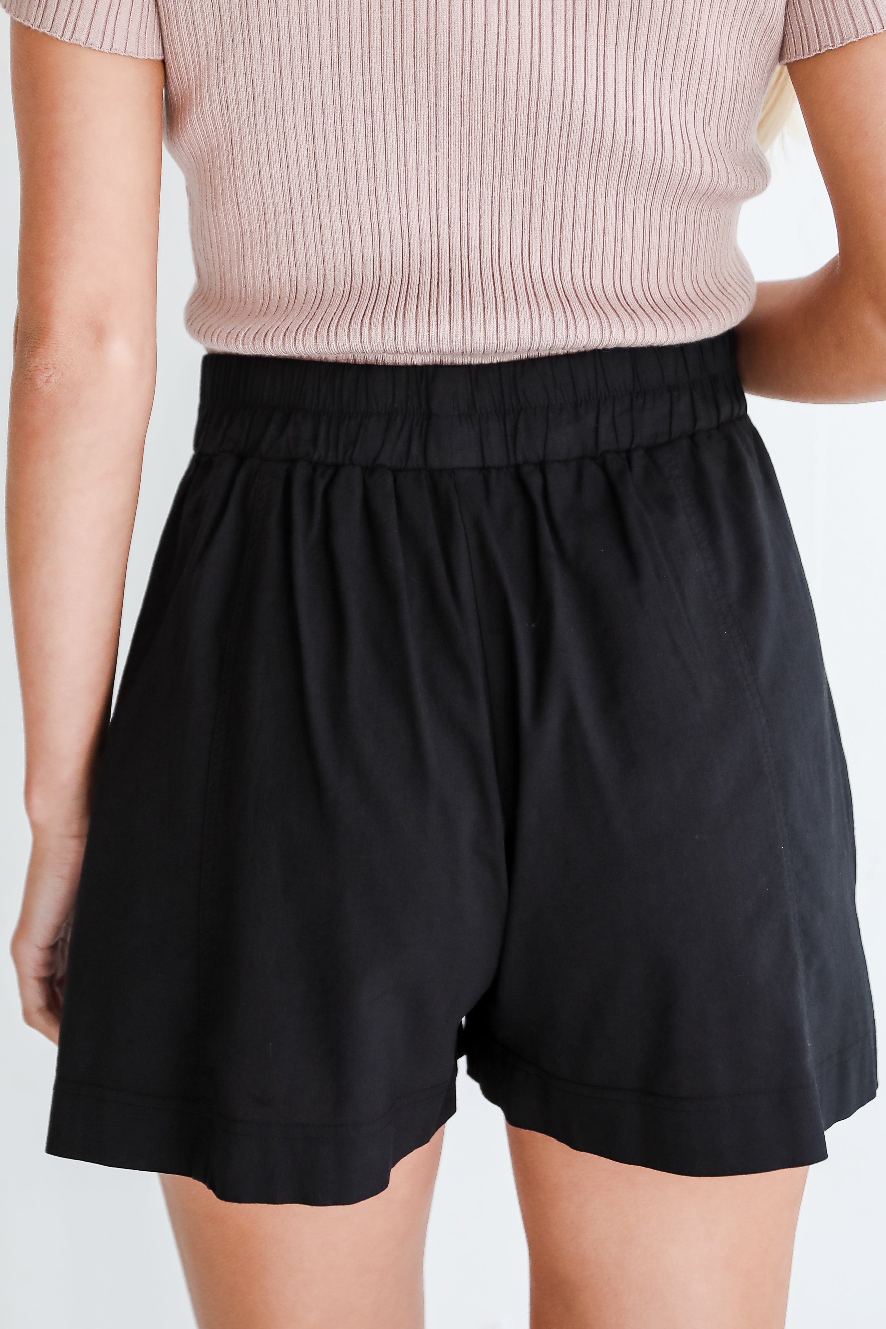 womens black shorts