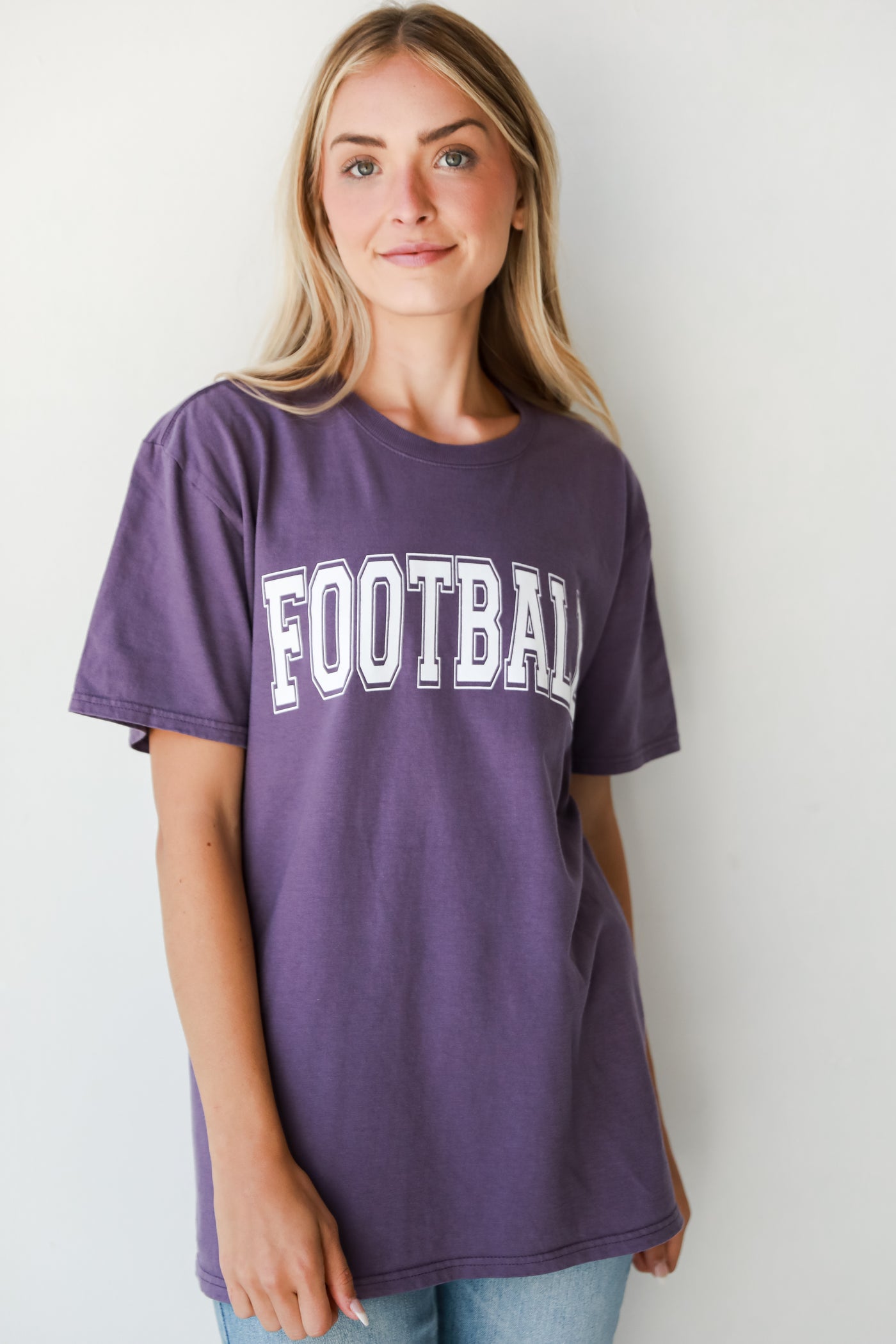 purple Football Tee