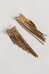 Gold Rhinestone Fringe Earrings