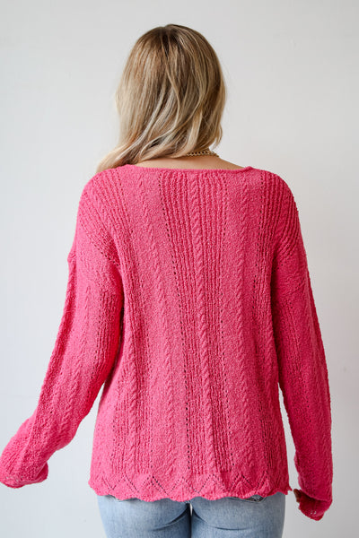 cute pink knit top