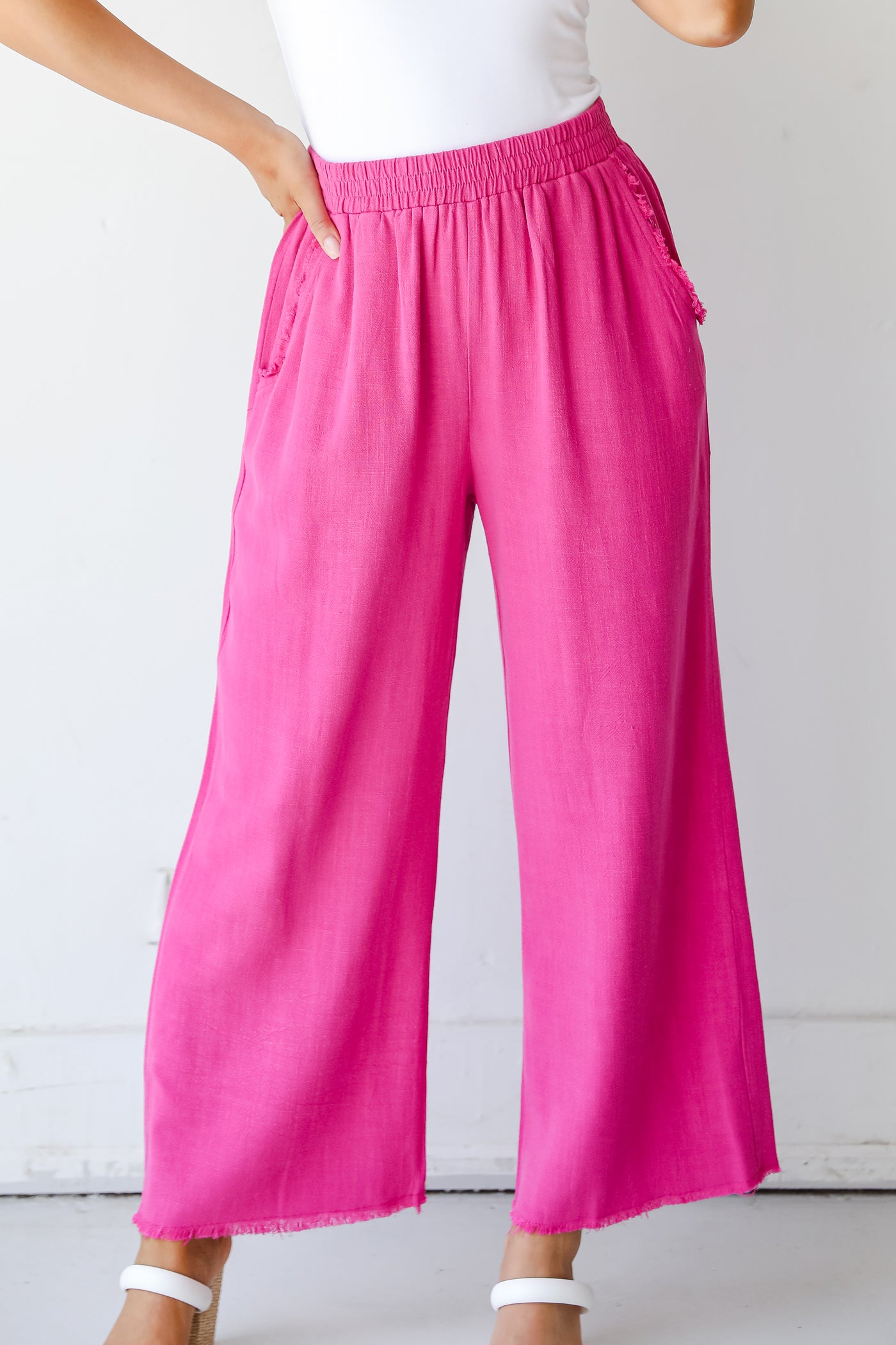 pink Linen Pants