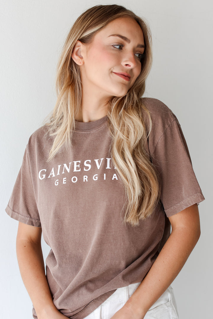 Brown Gainesville Georgia Tee front view
