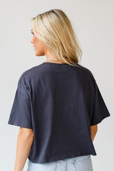 Game Day Cropped Graphic Tee back view