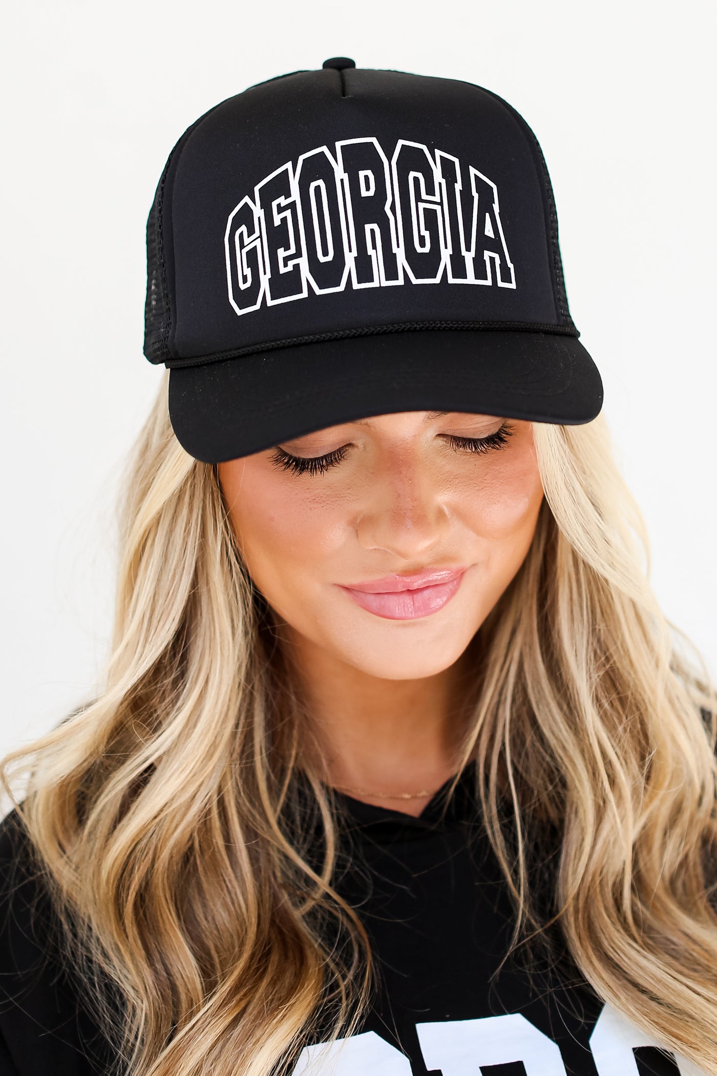 black Georgia Trucker Hat