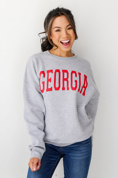 cute Heather Grey Georgia Sweatshirt