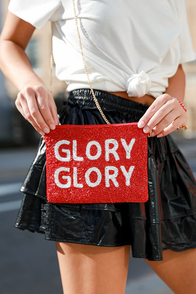 Glory Glory Beaded Crossbody Bag on model