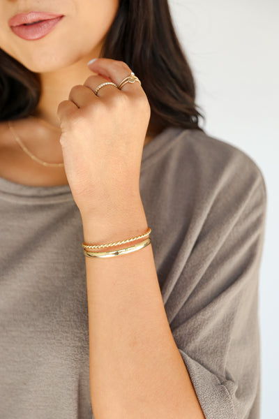 trendy gold bracelets