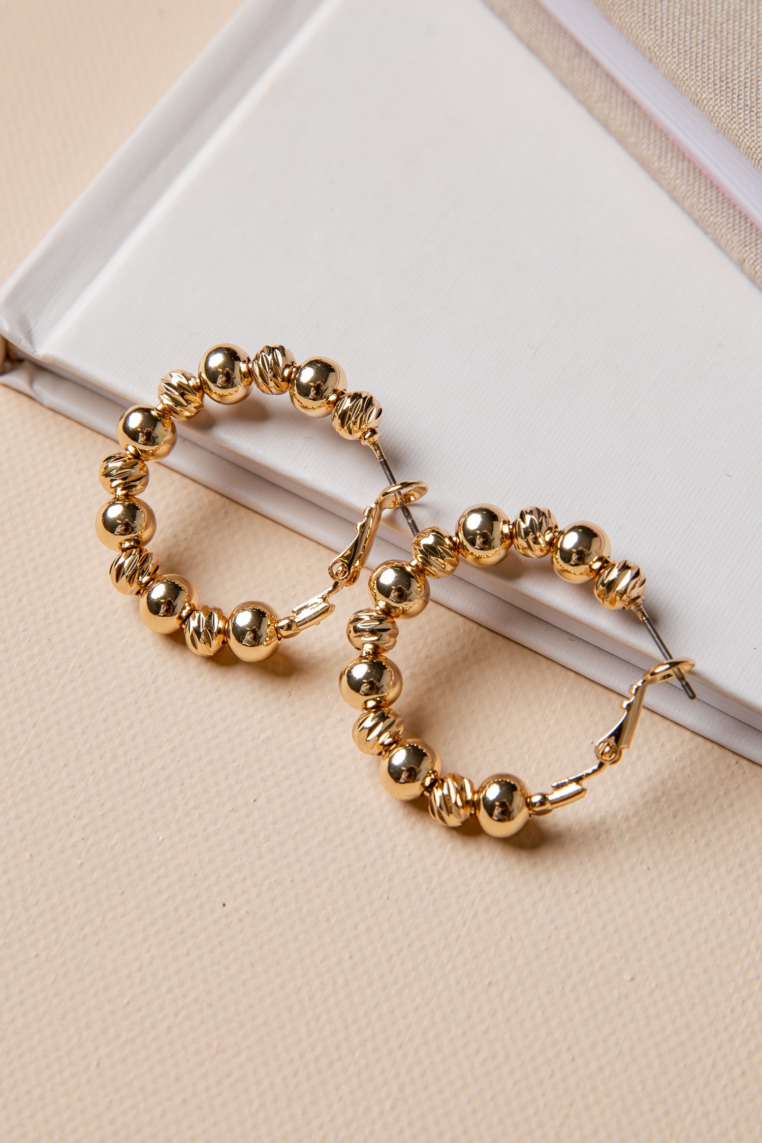 Harper Polished Gold Bead Hoop Earrings | Trendy Jewelry | ShopDressUp Dress Up Harper Polished Gold Bead Hoop Earrings | Trendy Jewelry | ShopDressUp Dress Up