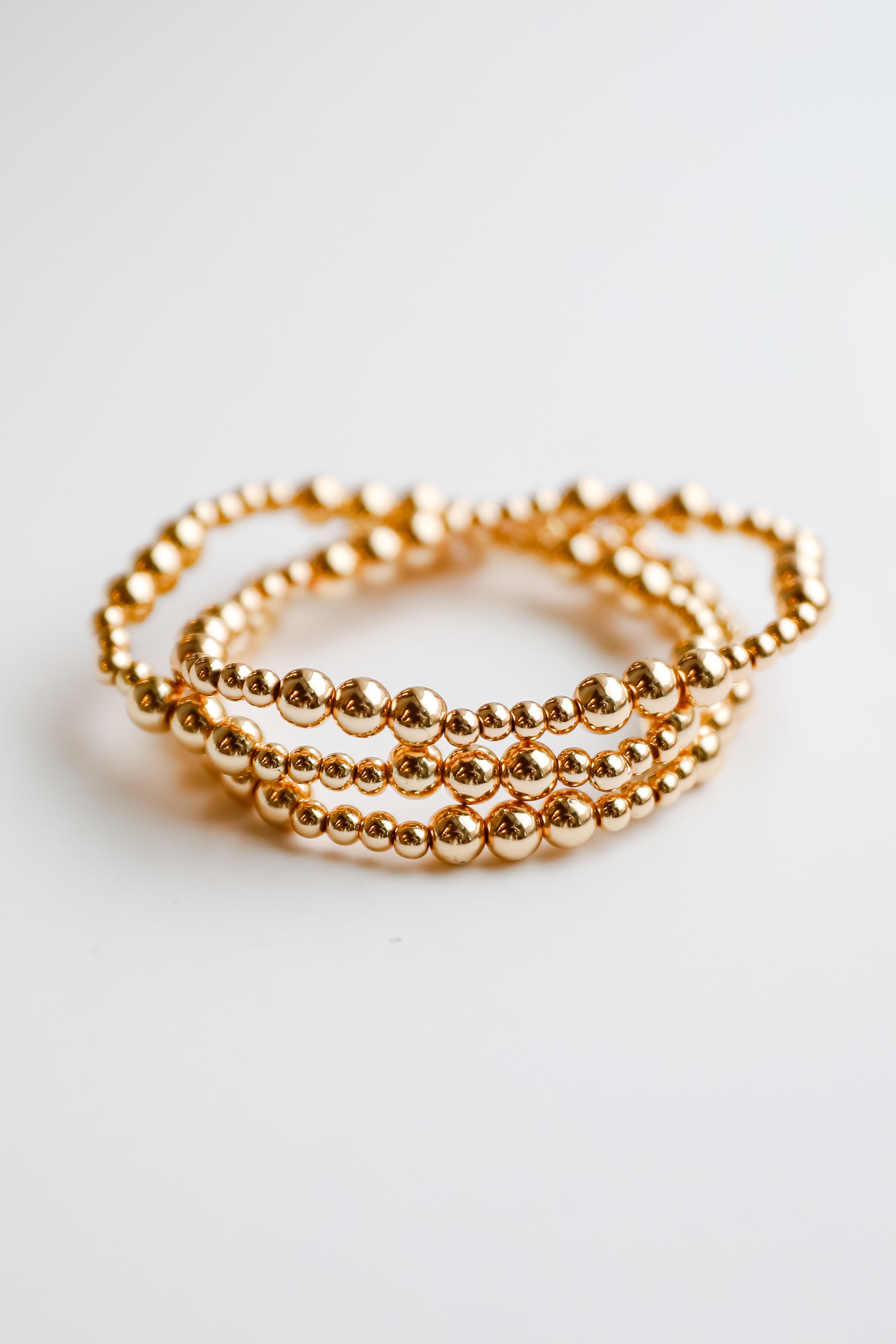 Brooklyn Gold Beaded Bracelet Set