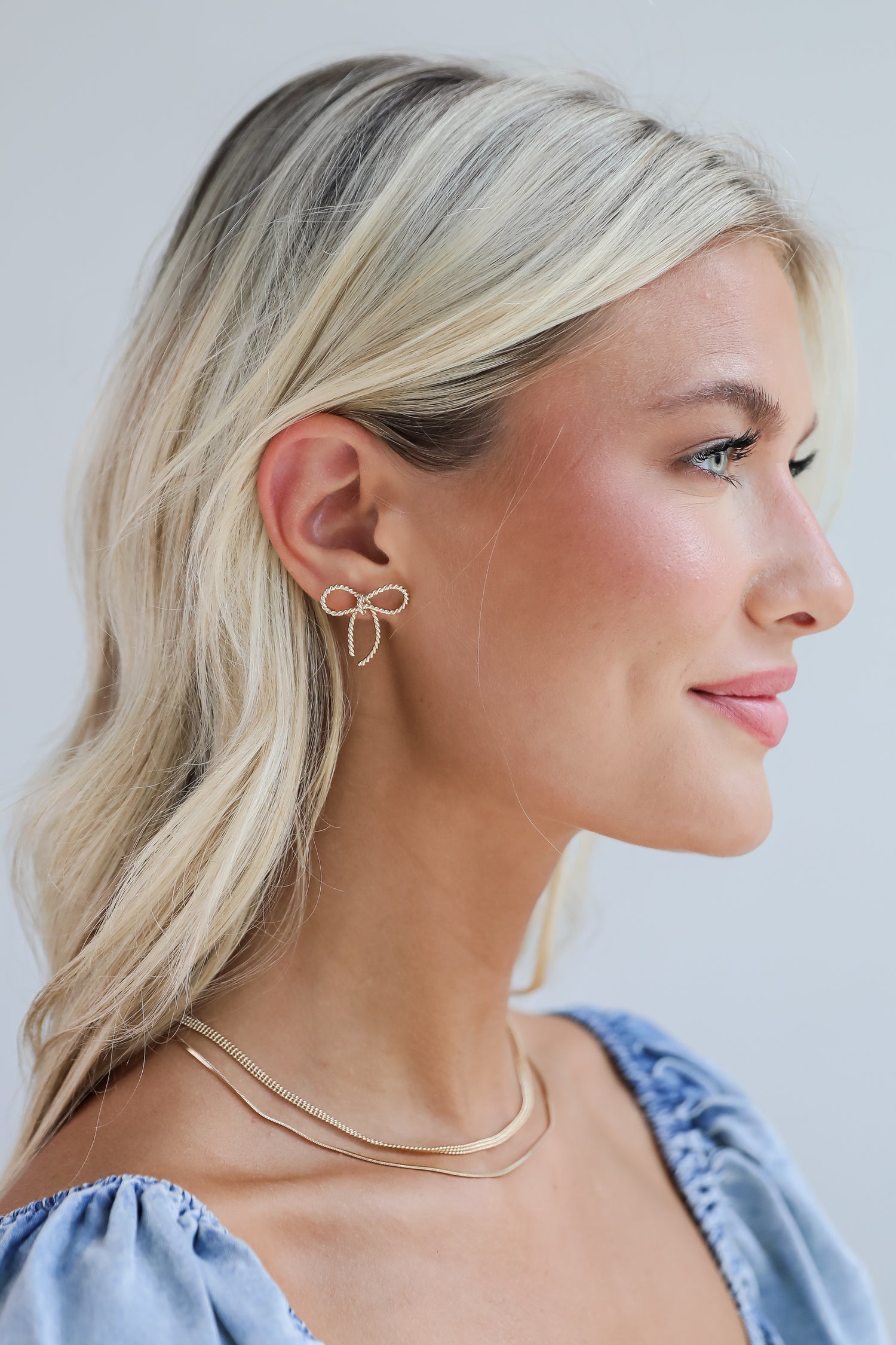 Katy Gold Bow Earrings