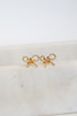 Elaine Gold Bow Stud Earrings