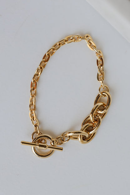 Elena Gold Chainlink Bracelet