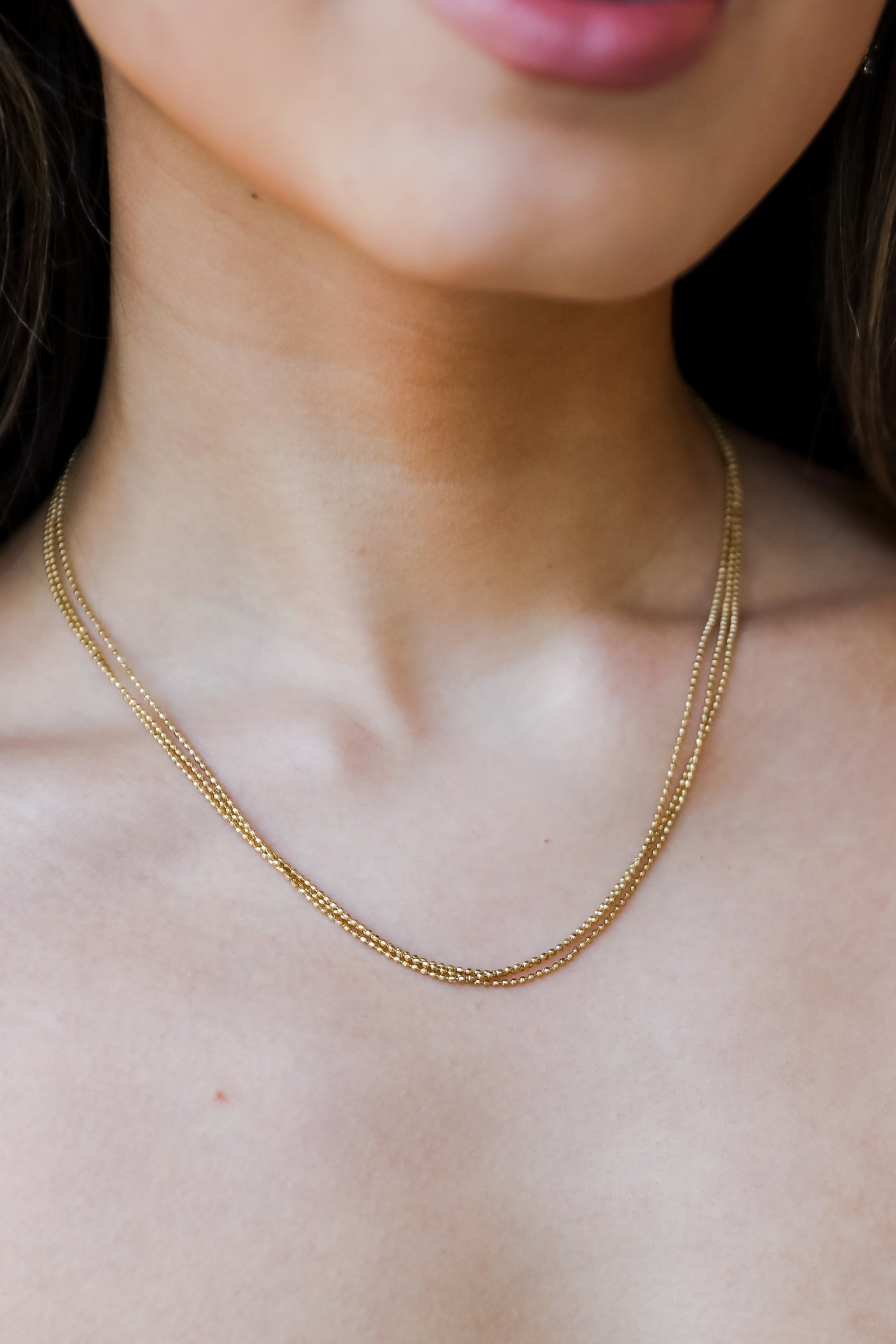 Gold Layered Chain Necklace for women