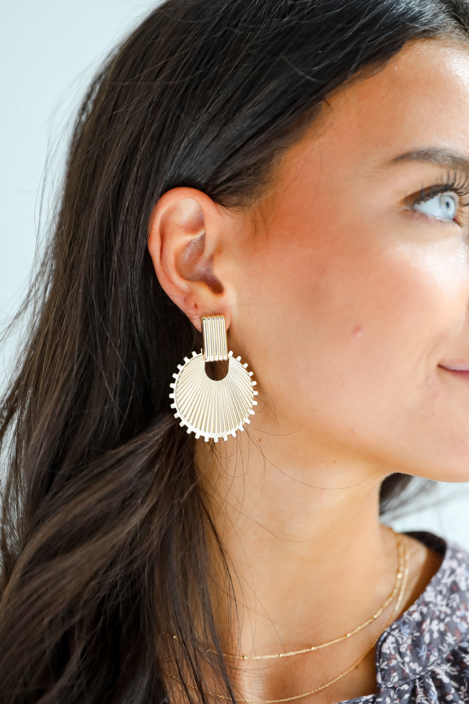 Sarah Gold Statement Circle Earrings