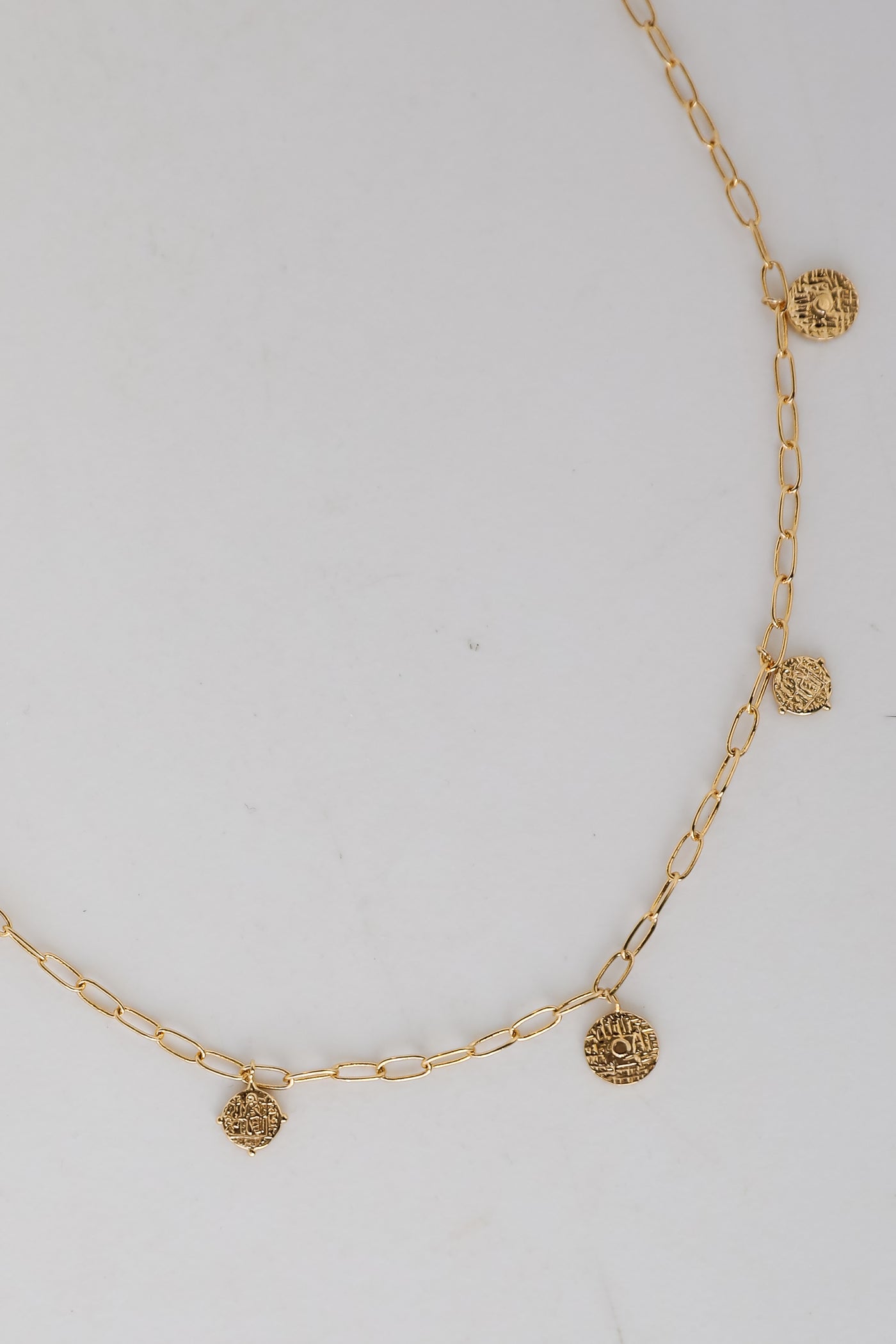 Gold Coin Charm Necklace