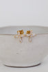 Gold Rhinestone Cross Stud Earrings