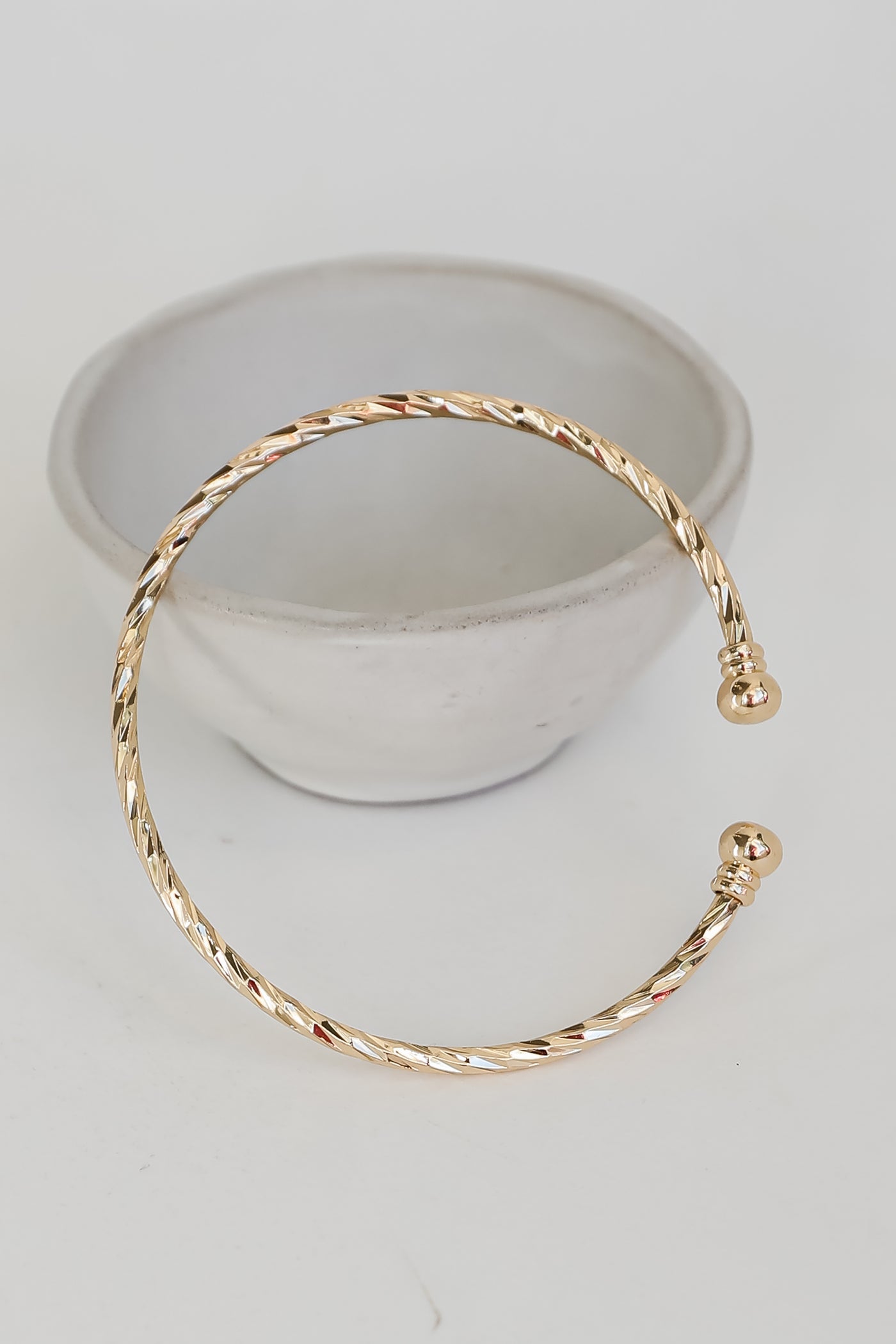 Gold Twisted Cuff Bracelet