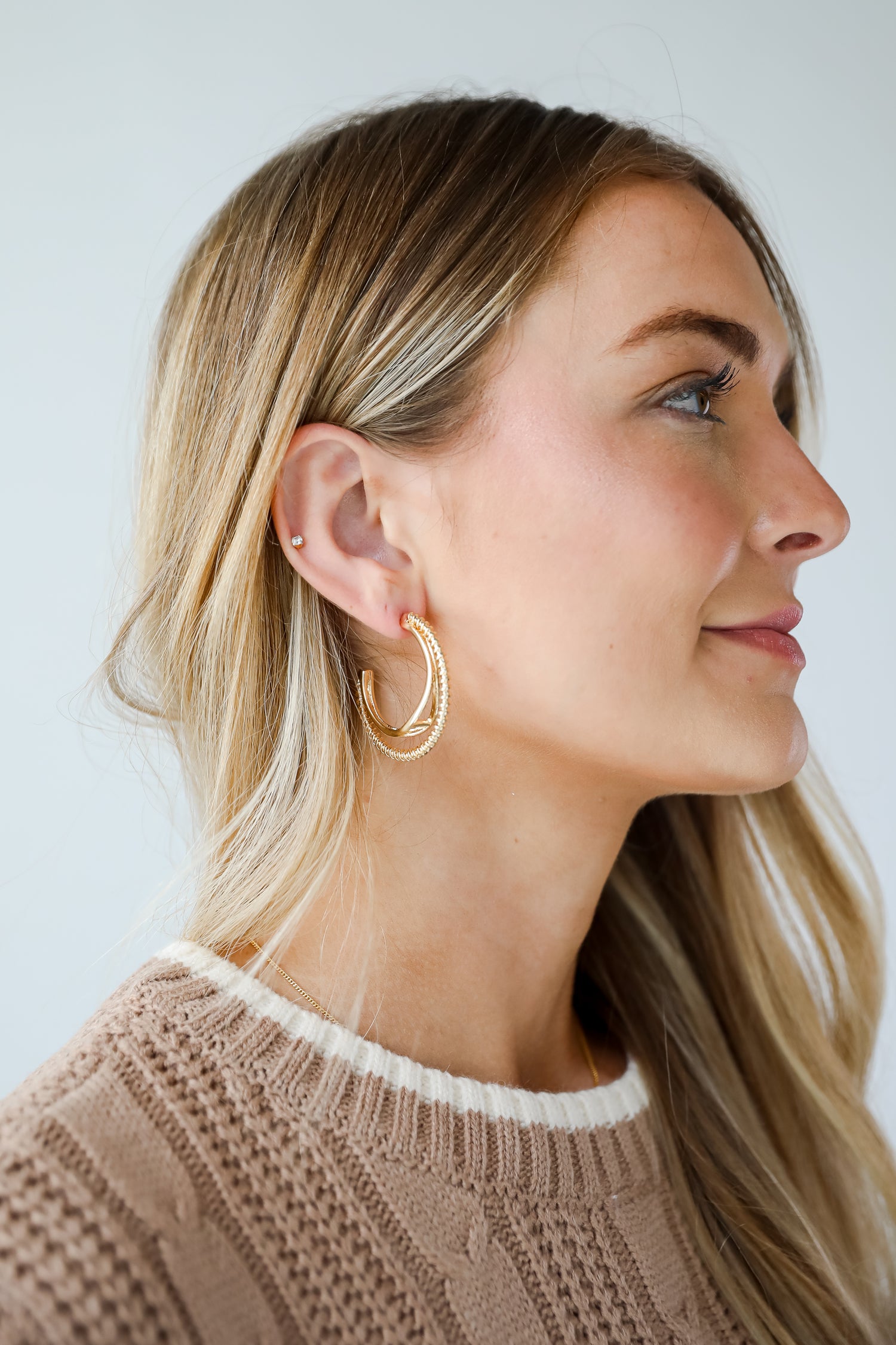 Gold Double Hoop Earrings | Gold Hoops For Women | ShopDressUp Gold Double Hoop Earrings | Gold Hoops For Women | ShopDressUp