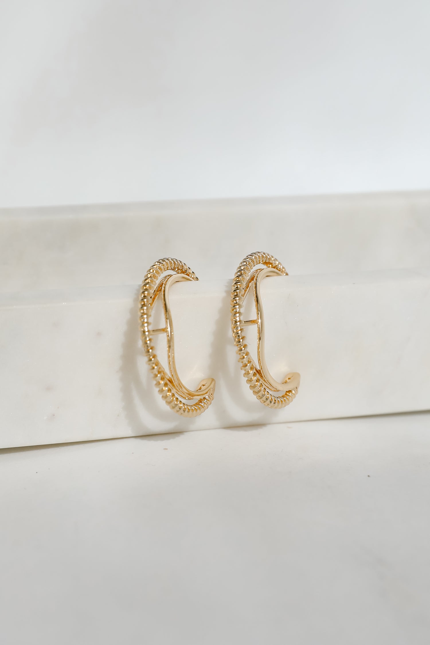 Ivy Gold Double Hoop Earrings