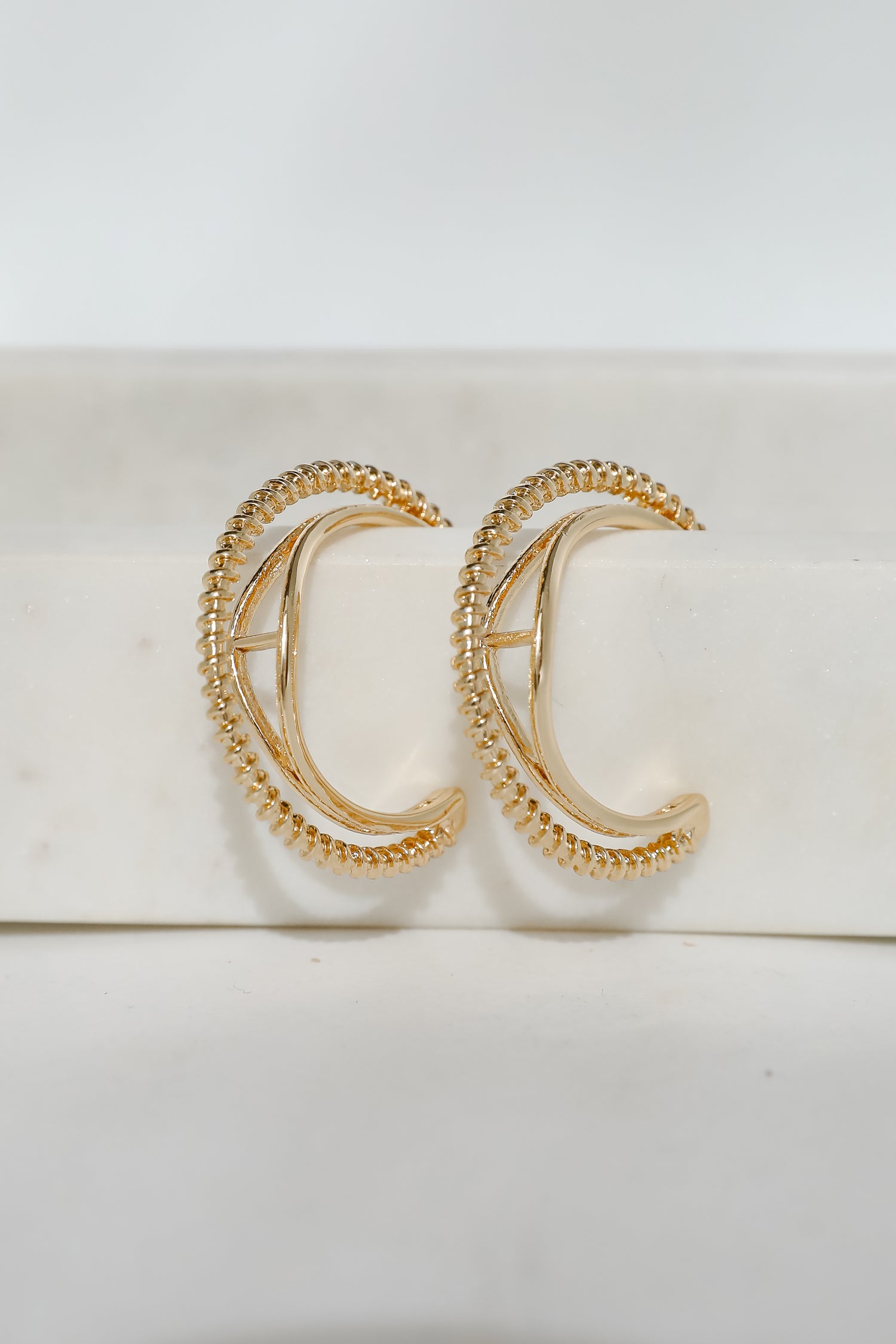 Gold Double Hoop Earrings | Gold Hoops For Women | ShopDressUp Gold Double Hoop Earrings | Gold Hoops For Women | ShopDressUp