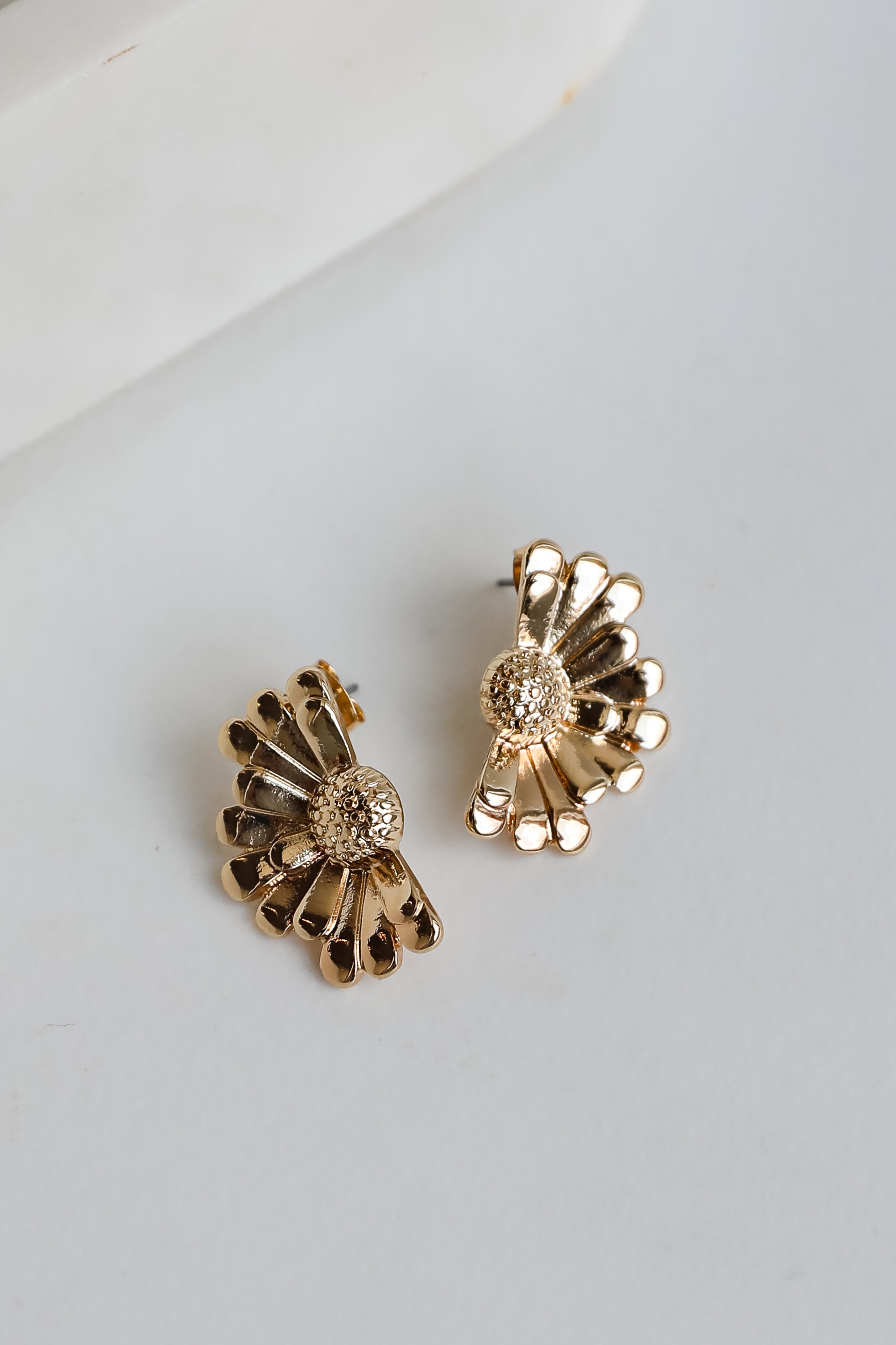 Victoria Gold Flower Stud Earrings