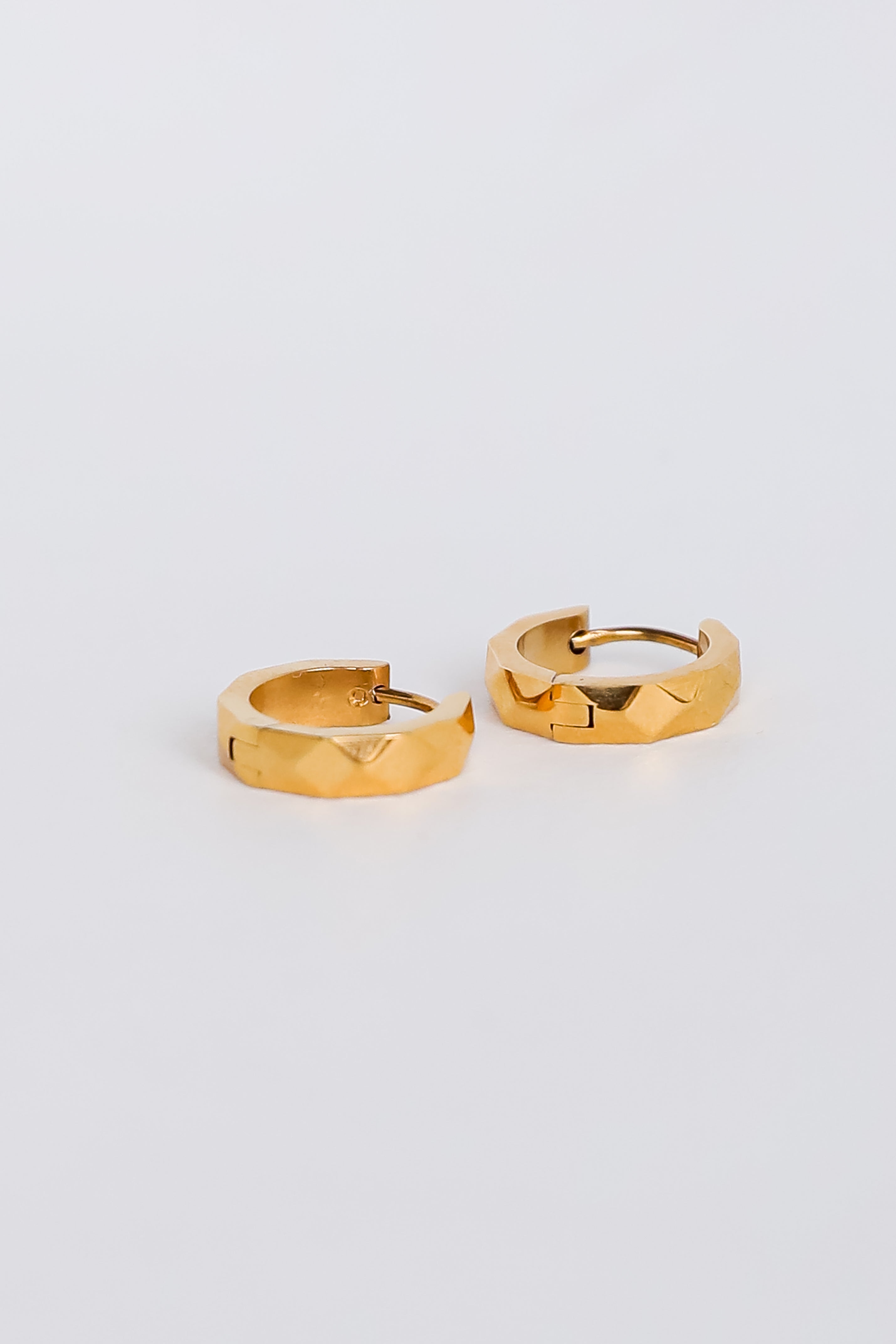 Gold Geometric Mini Hoop Earrings