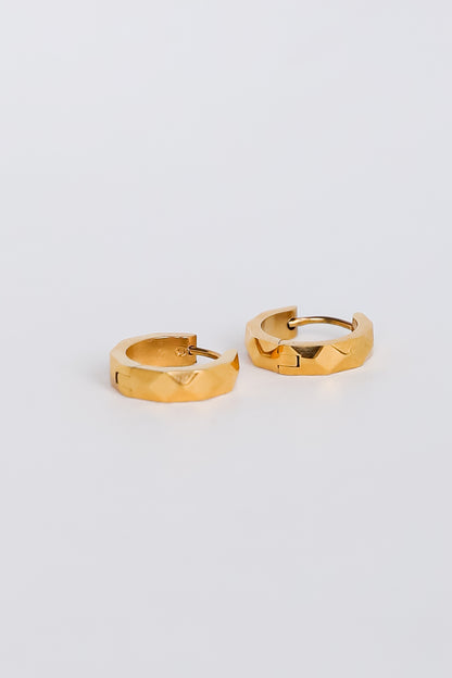 Gold Geometric Mini Hoop Earrings