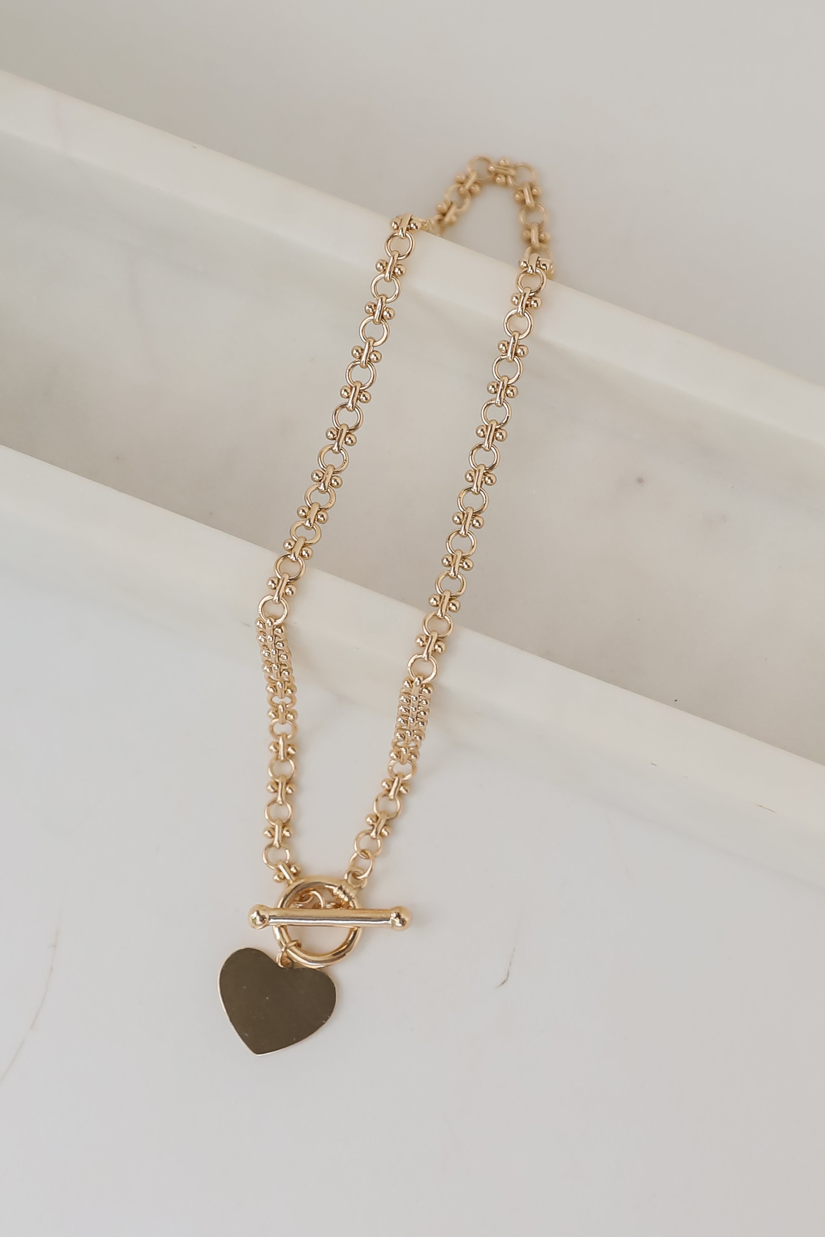 Millie Gold Heart Charm Necklace