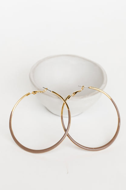 Gold Hoop Earrings flat lay