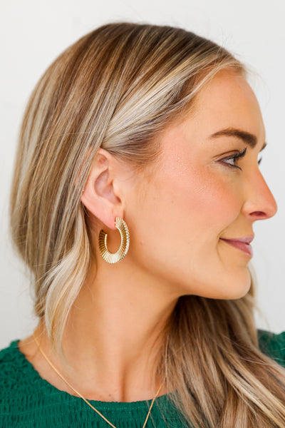 Gold Statement Hoop Earrings for women